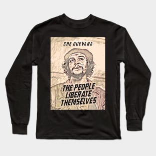 CHE Guevara Abstract Portrait with quote Long Sleeve T-Shirt